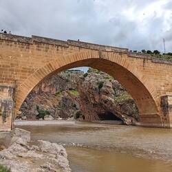 The Roman bridge closes the superb gorges of Cendere river
