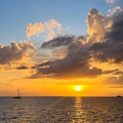 Sonnenuntergang vor Jolly Harbor