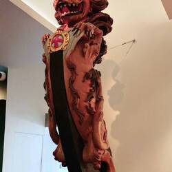 Small ship Lion figurehead