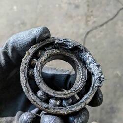 Und vom Radlager ist auch nicht mehr viel übrig