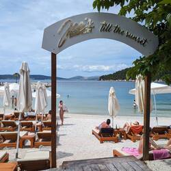 A beach bar in Split - very lively!