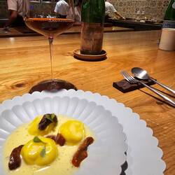 Potato, razor clam tortellini