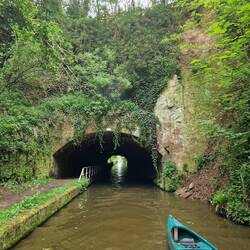 The other end of Cowley Tunnel with brick supports
