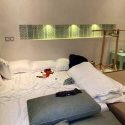 Karlotta's Bettenlager, da sie bereits einmal aus Bett fiel