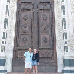 The Great doors into Basilica di Santa Croce