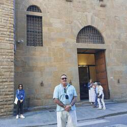 Standing at the entrance to where prisoners would enter