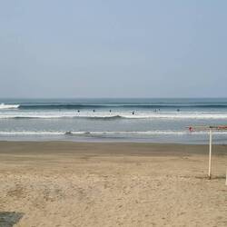 Surfing at Morjim
