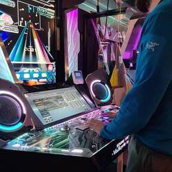 Rhythm games at the arcades in Den Den Town