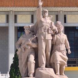 Outside Mao's mausoleum