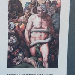 Micelangelo so furious his painting is altered so he painted the face of that person as the Devil