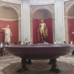 The bronze statue in the background is only one of very few ever recovered