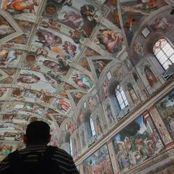 Inside The Sisten Chapel where photography is not permitted