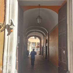 The size of this door showed the wealth of the owner as it was large enuf to access a chariot