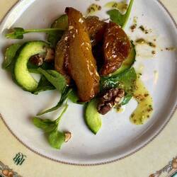 Caramellised pear salad