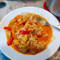 Reis mit Hähnchen Geschnetzeltes