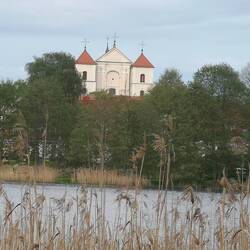 Unser Übernachtungsplatz mit Blick auf Trakai