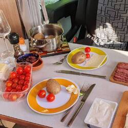 Abendessen: Pellkartoffen