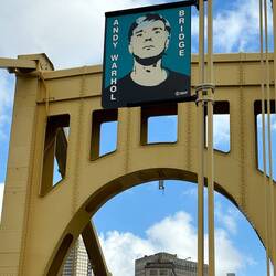 One of three identical bridges over the Allegheny River. The Rachel Carson, Roberto Clemente, Warhol