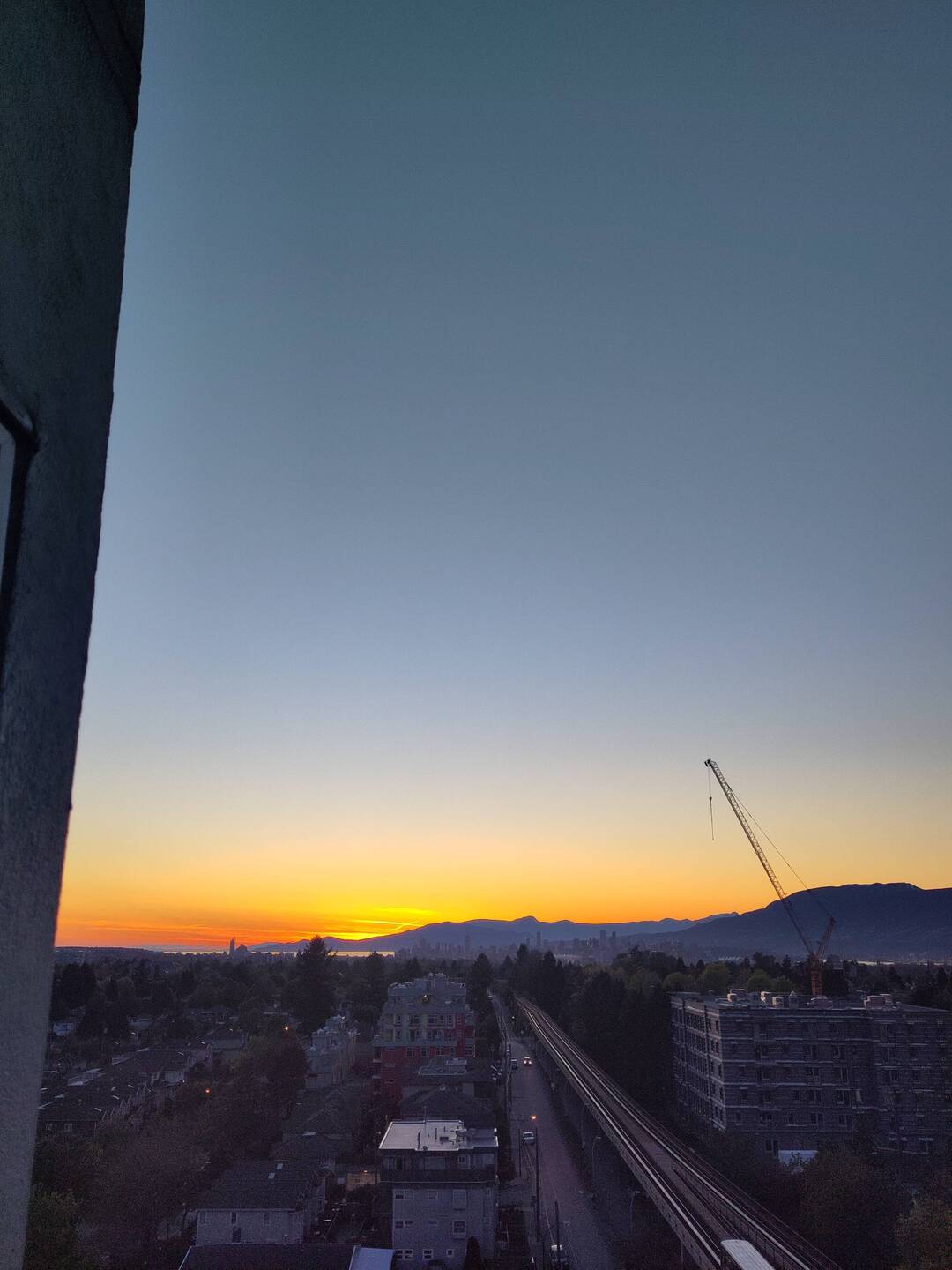 Sonnenuntergang auf unserem Balkon