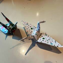 Origami Crane attempts.