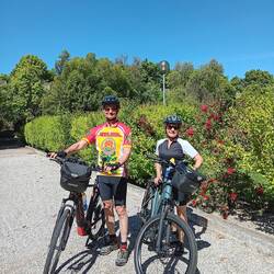 Starting out on our first day of biking