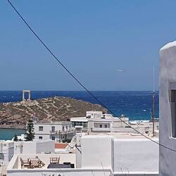 Looking down from Kastro with the Temple of Apollo in background