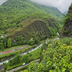 One of the roads out of the village