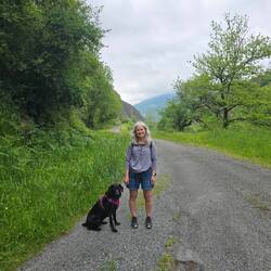 Mountain trail/miners track leading high above the village