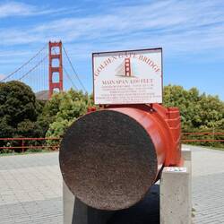 Part of the cable of the Golden Gate bridge