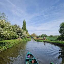 Over a small aqueduct