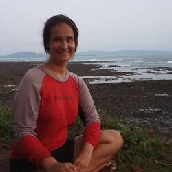 Wir genießen unsere Pizza und die Ruhe hier...