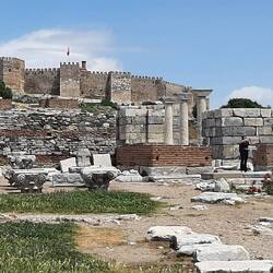 Ayasoluk Castle ruins above our hotel in Selcuk