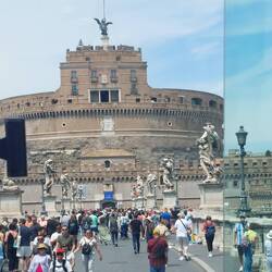 The rear view of The Pantheon