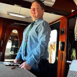 Our long suffering train manager