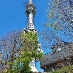Der Sendemast vom BR auf dem Burgstall!
