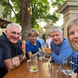 Max Meyn and family and us. Selfie duty passed to someone more able