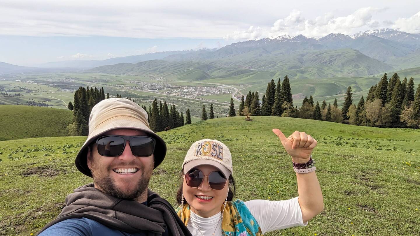 Nathan and Mei at the top of Skyhawk Mesa