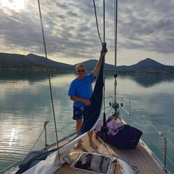 Up goes the Stay sail.