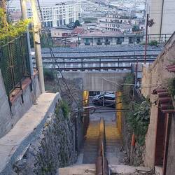 The first set of steps of three, from the hotel down to the city. Over 100 steps in all...