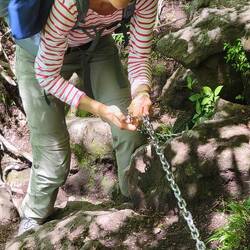 Aha. Jetzt beginnt die Kletterpartie😃.