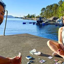 Petit jeu sur le port
