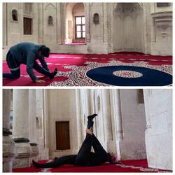 Ist die Moschee leer- muss das Dehnen her!
