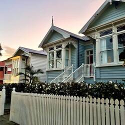 the houses from the street side