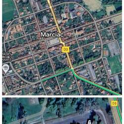 Marciac showing motorhome aire location