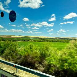 Fields of cultivation from the bus