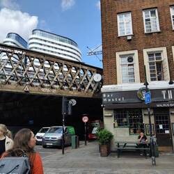 The rail line beside our hostel It is loud!!!