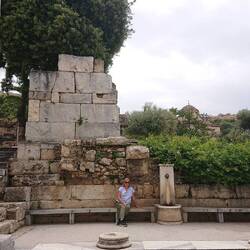 A fountain in the Stoa of Attalos