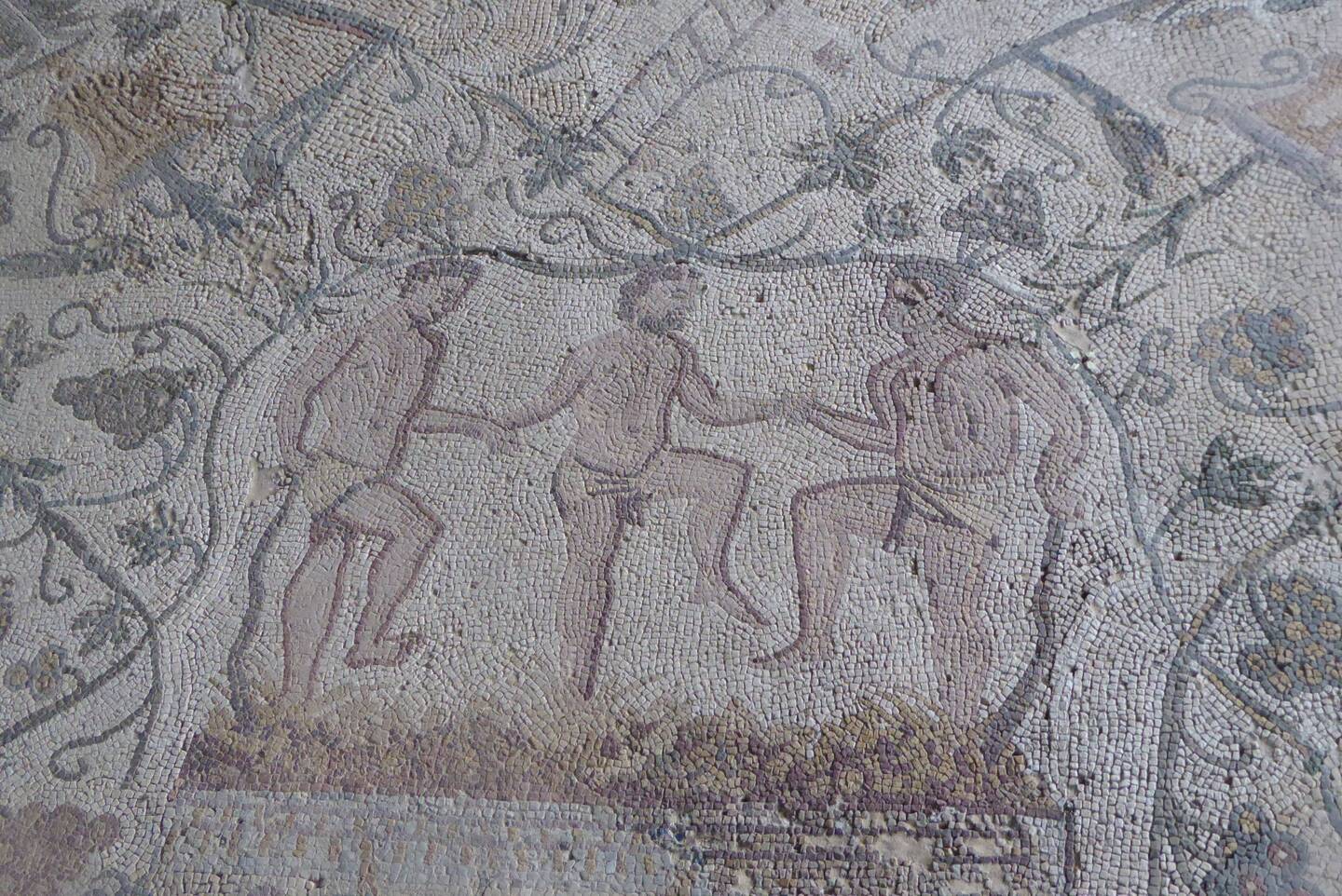 Treading grapes