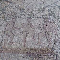 Treading grapes