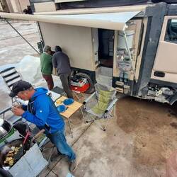 Stellplatz auf dem Museumsparkplatz